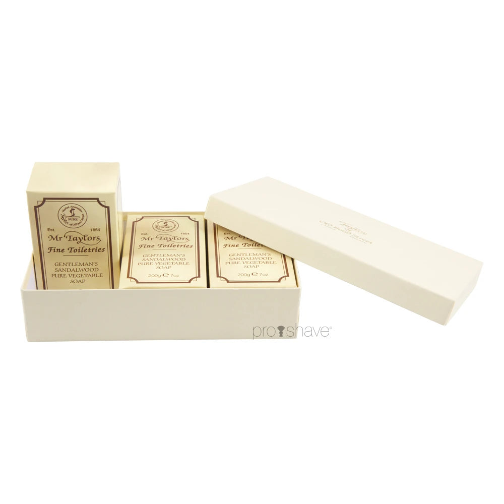Presentförpackning med badtvålar, Sandalwood, 3 st.