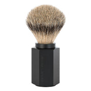 Mark Braun Silvertip Badger rakborste, 21 mm, Hexagon, Aluminium Graphite