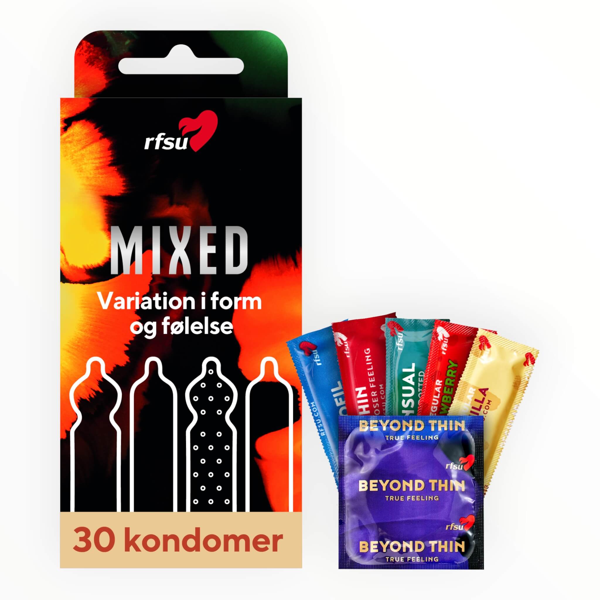 Blandade kondomer, 30 st.