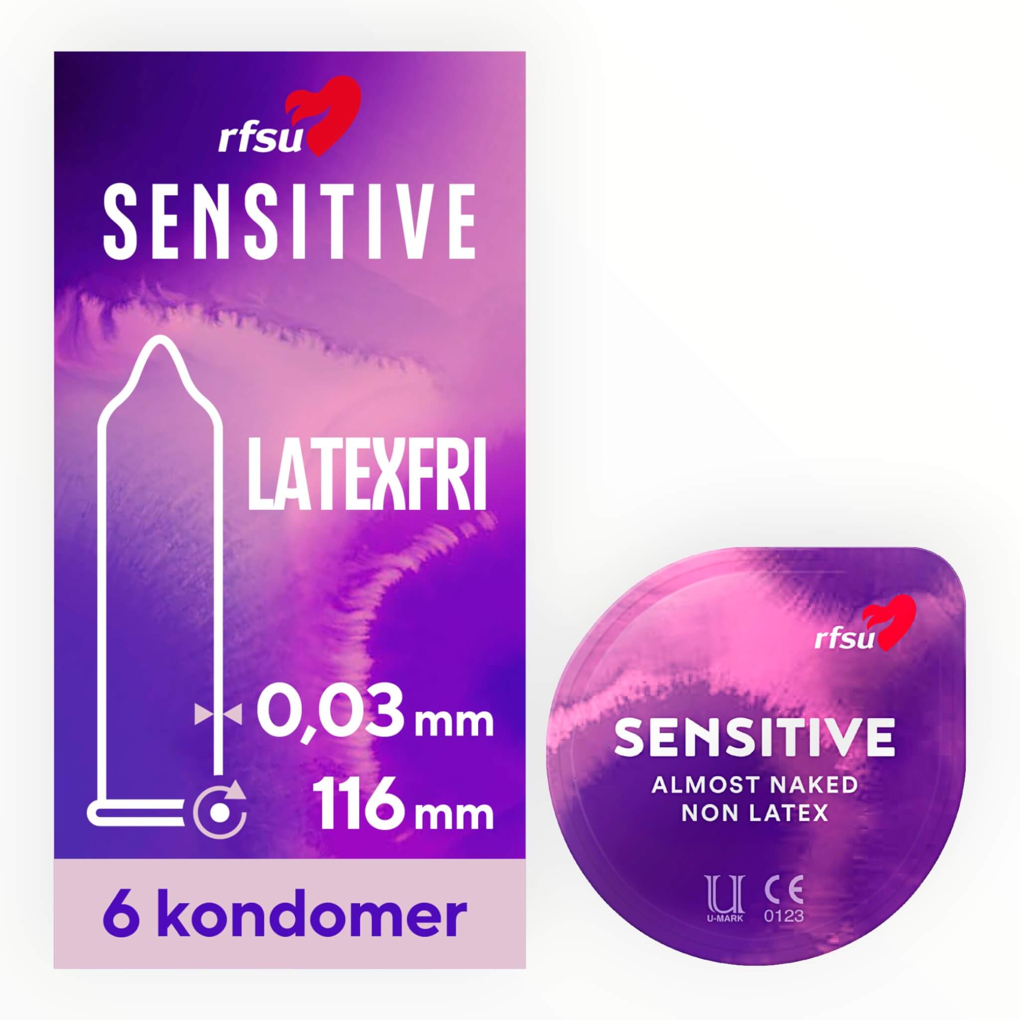 Sensitive-kondomer, 6 st.
