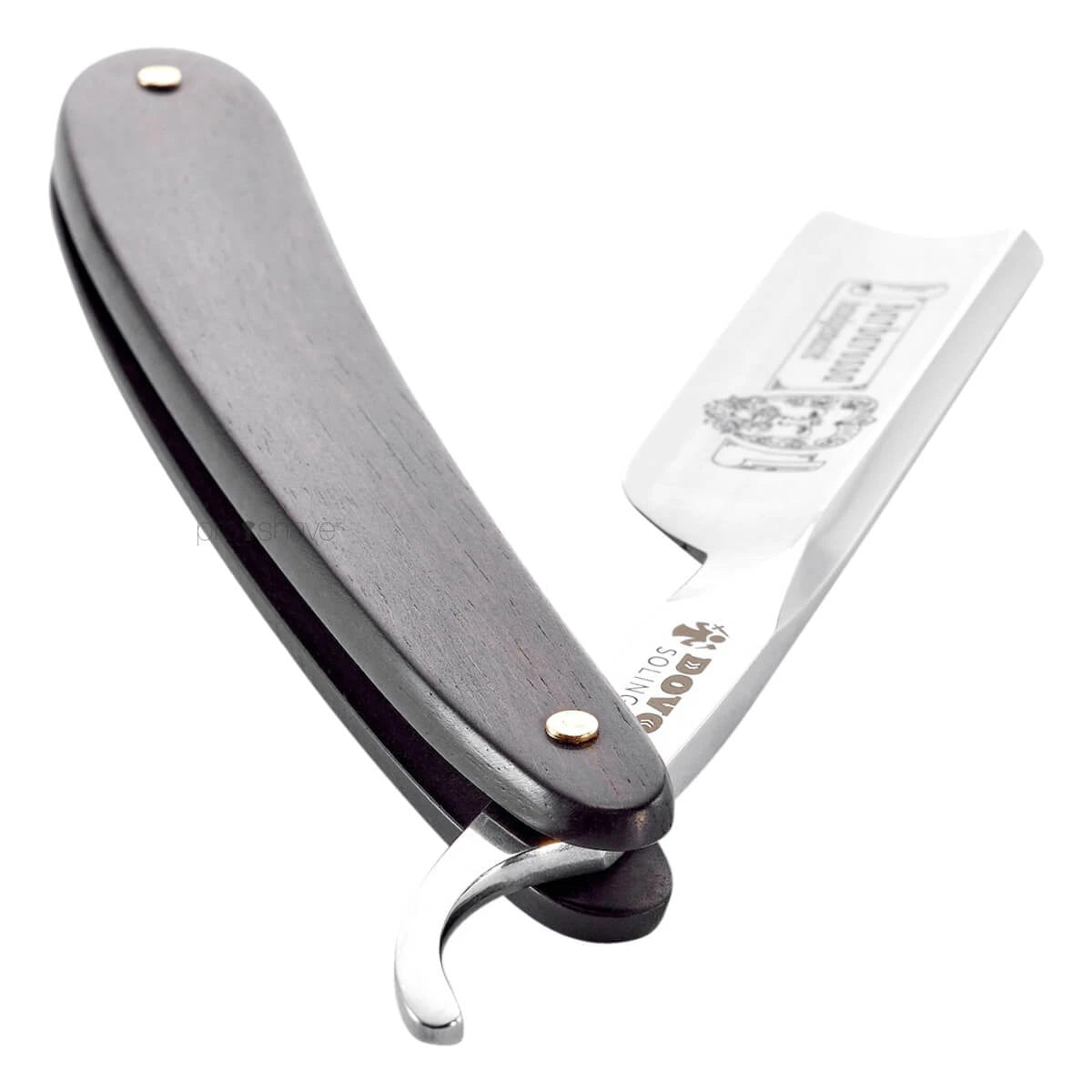 Rakkniv 5/8, spansk spets, Barbarossa, kort, ebenholts