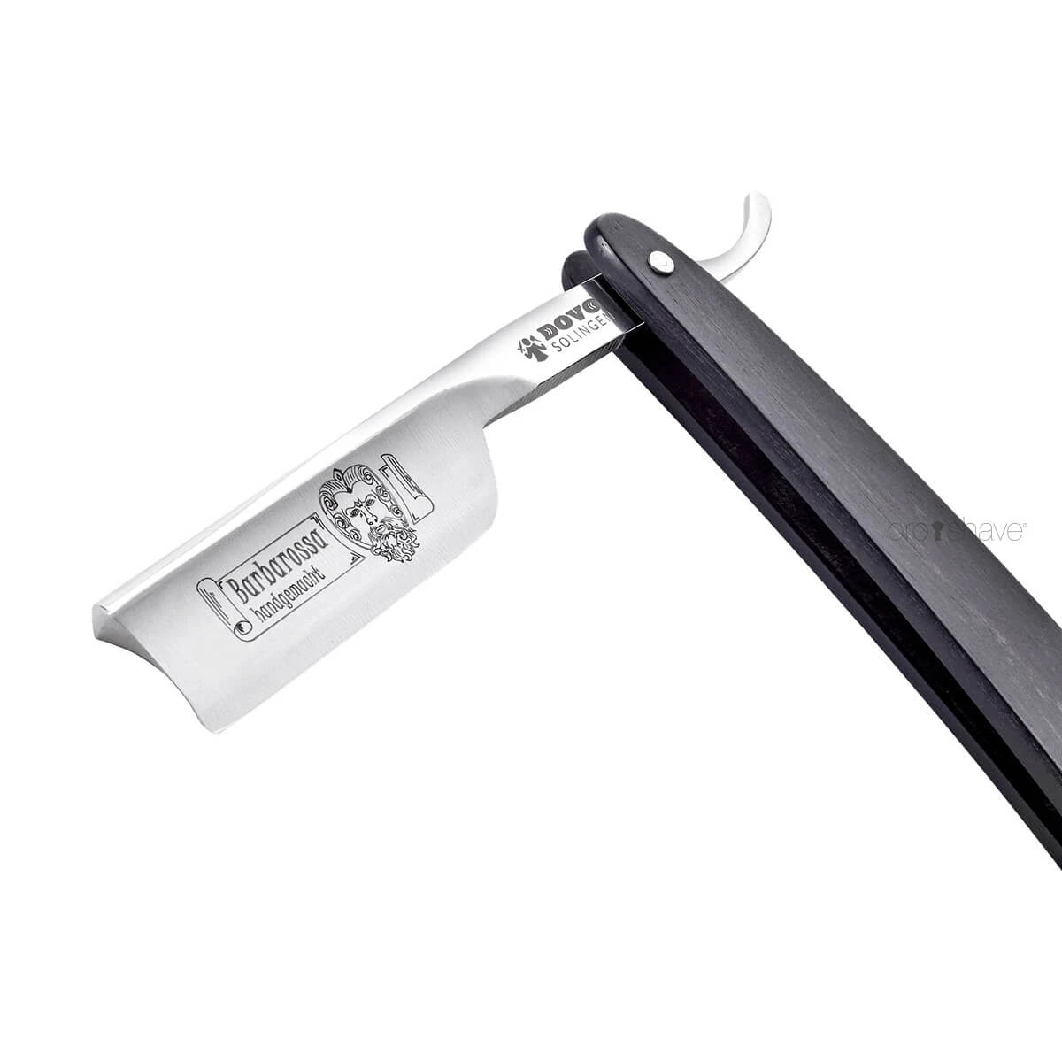 Rakkniv 5/8, spansk spets, Barbarossa, kort, ebenholts