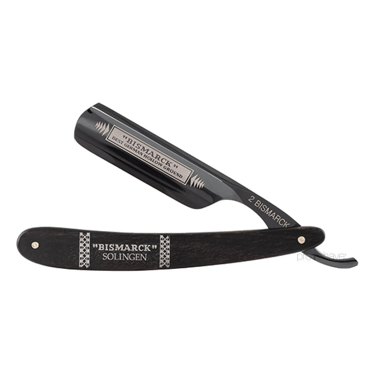 Rakkniv 6/8, rund nos, Bismarck, svart & ebenholts
