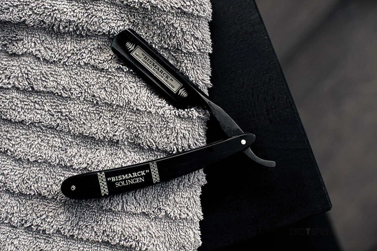 Rakkniv 6/8, rund nos, Bismarck, svart & ebenholts