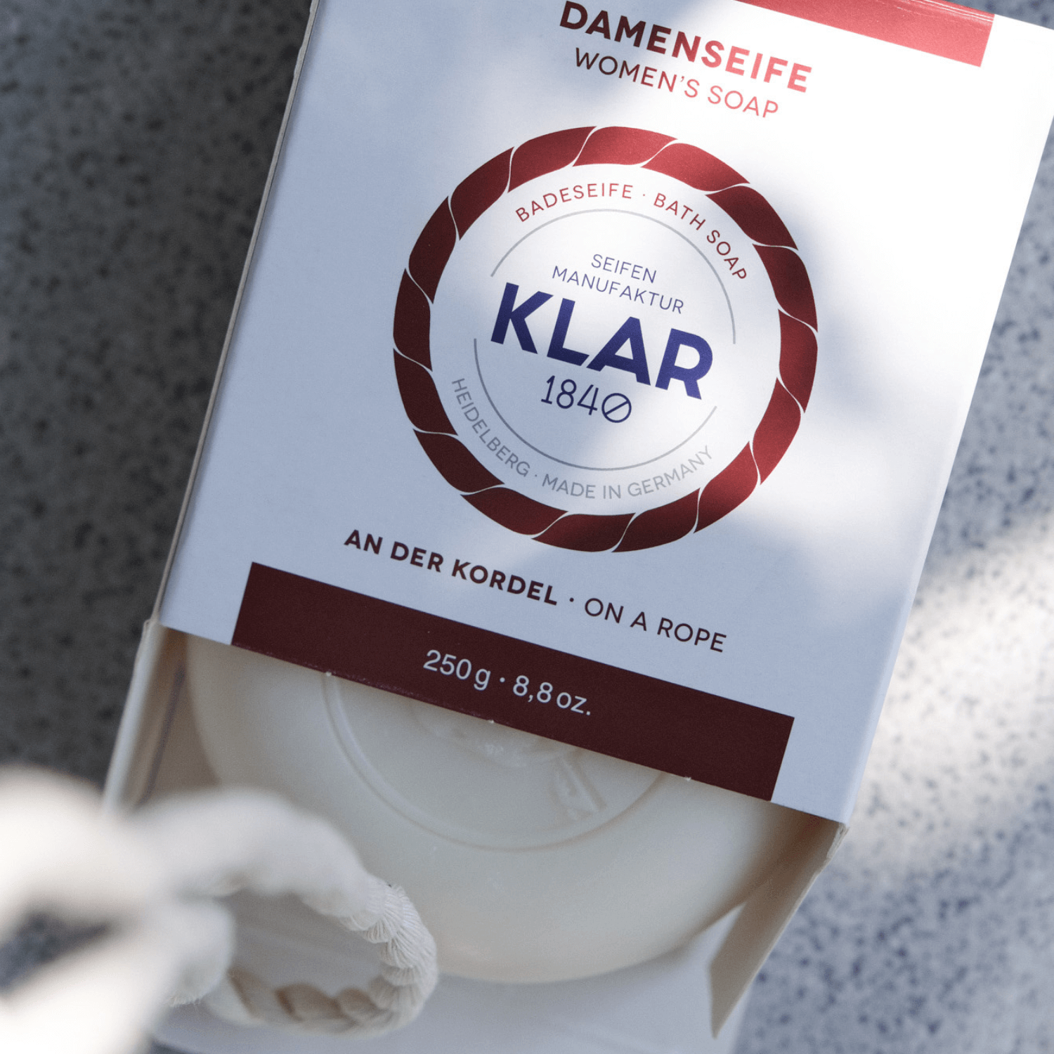 Badtvål för kvinnor, På snöre, 250 gr.