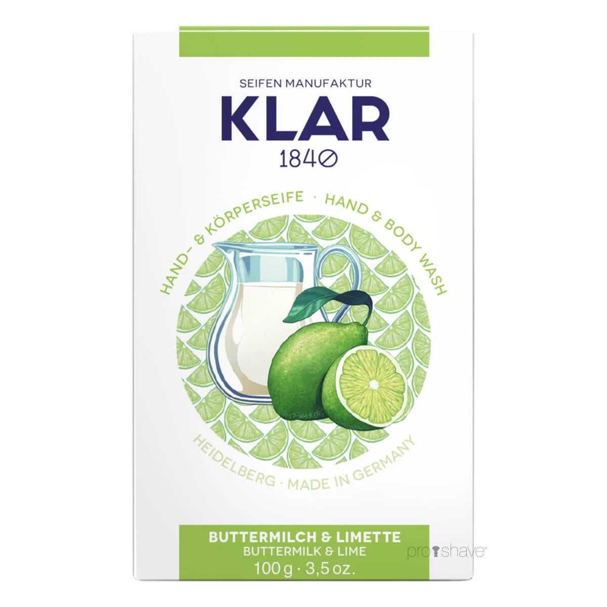 Tvål, Kärnmjölk & Lime, 100 gr.