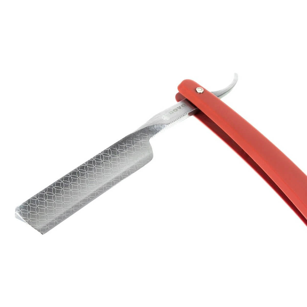 Rakkniv 5/8, fyrkantig spets, rund, röd akryl