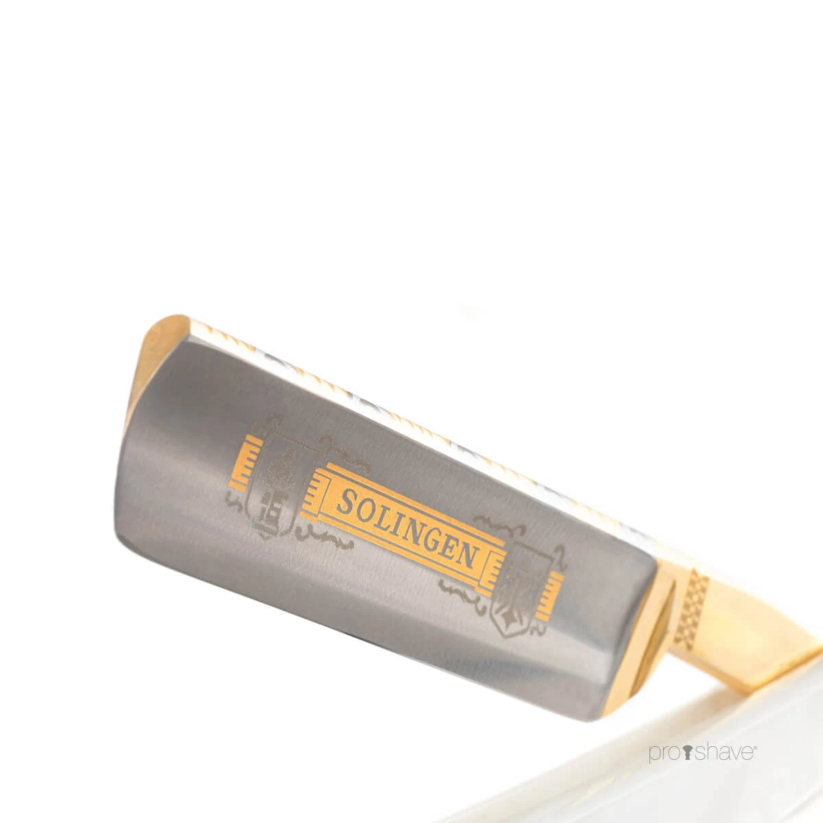 Rakkniv 5/8, rund näsa, Solingen, pärlemor