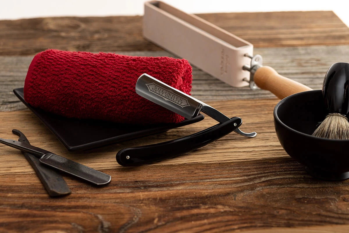 Rakkniv 6/8, rund nos, bästa kvalitet, svart