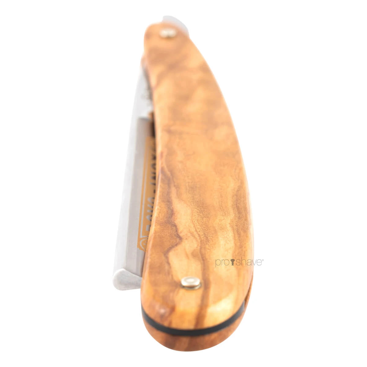 Rakkniv 5/8, rund nos, INOX, olivträ