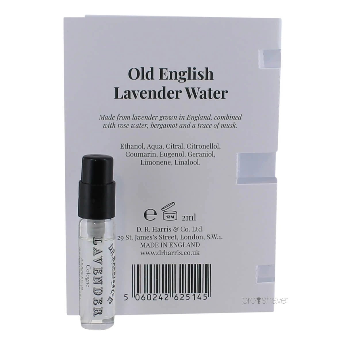 Old English Lavender Water Cologne, Prover, 2 ml.