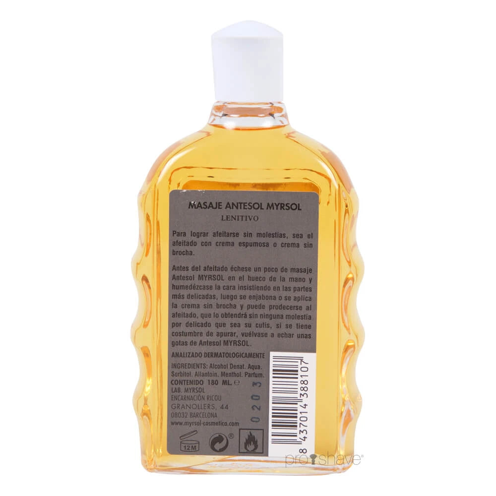 Pre-shave & Aftershave Lotion, Masaje Antesol, 180 ml.