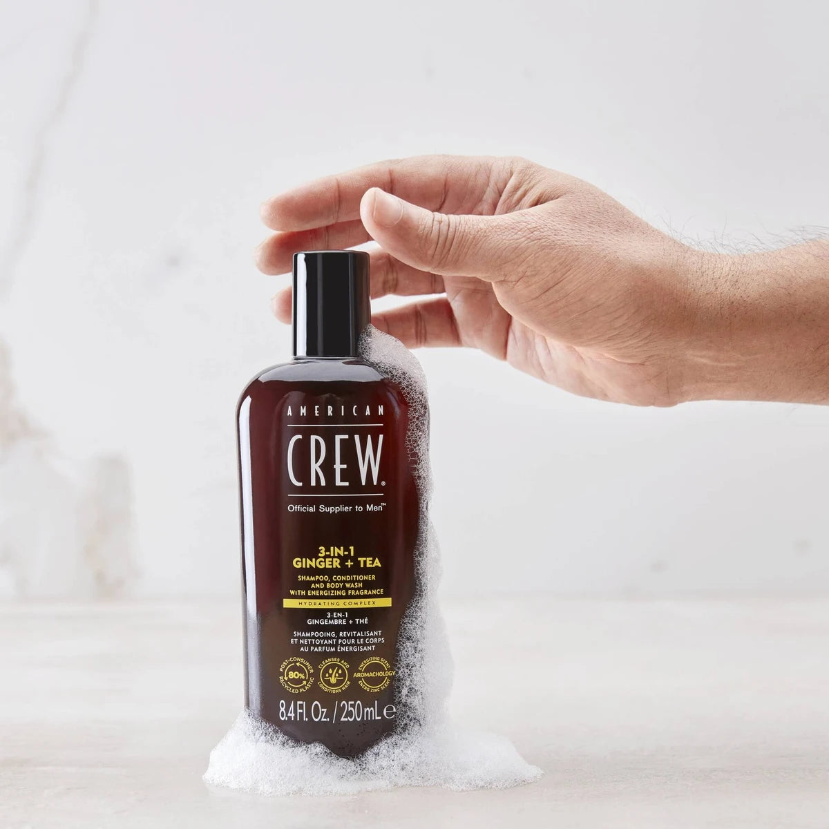3-in-1 Ginger + Tea Hair & Body Schampo, 450 ml.