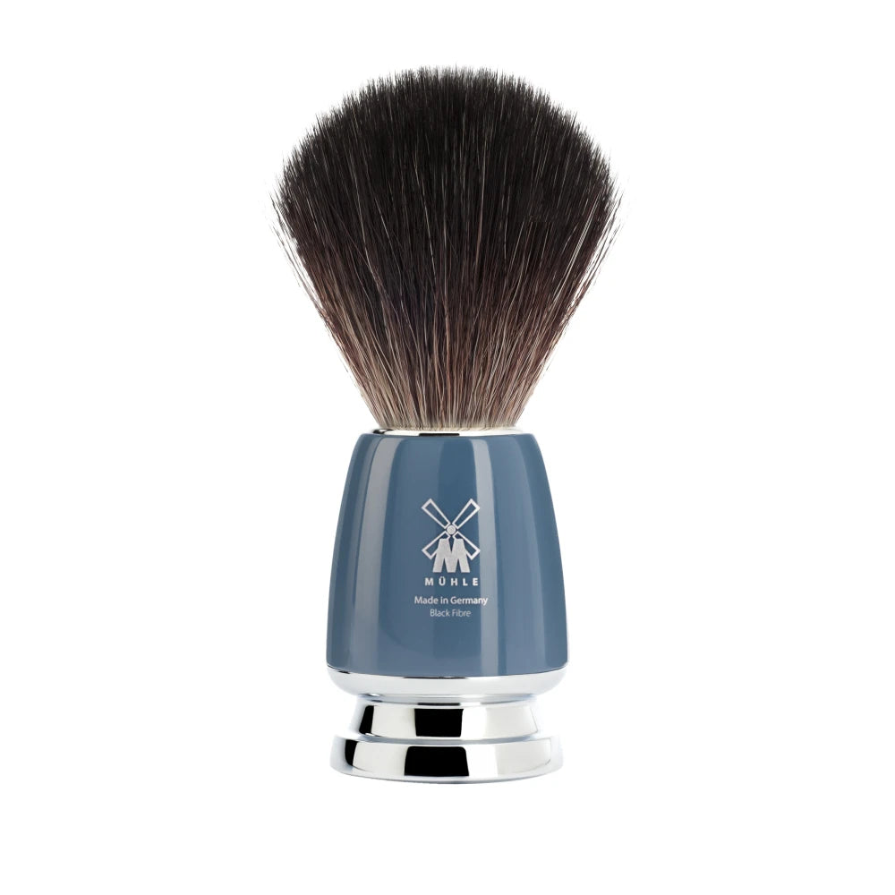 Rakborste i svart fiber, 21 mm, Rytmo, Petrol blue