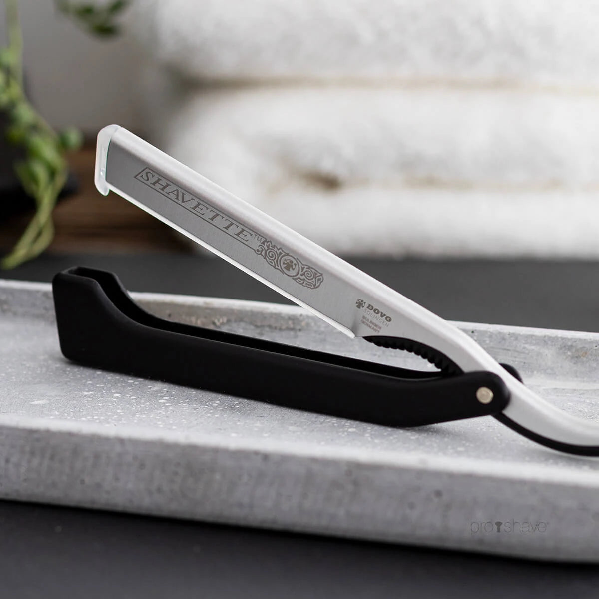 Shavette, aluminium, svart