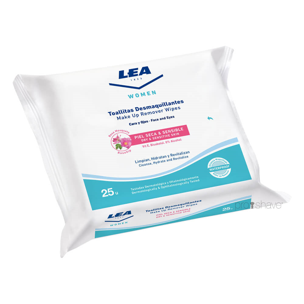 Make Up Remover Wipes Rosehip, torr och känslig hud, 25 st.