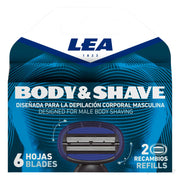 Body & Shave, Patron med 2 refill Rakblad (3+3 blad)