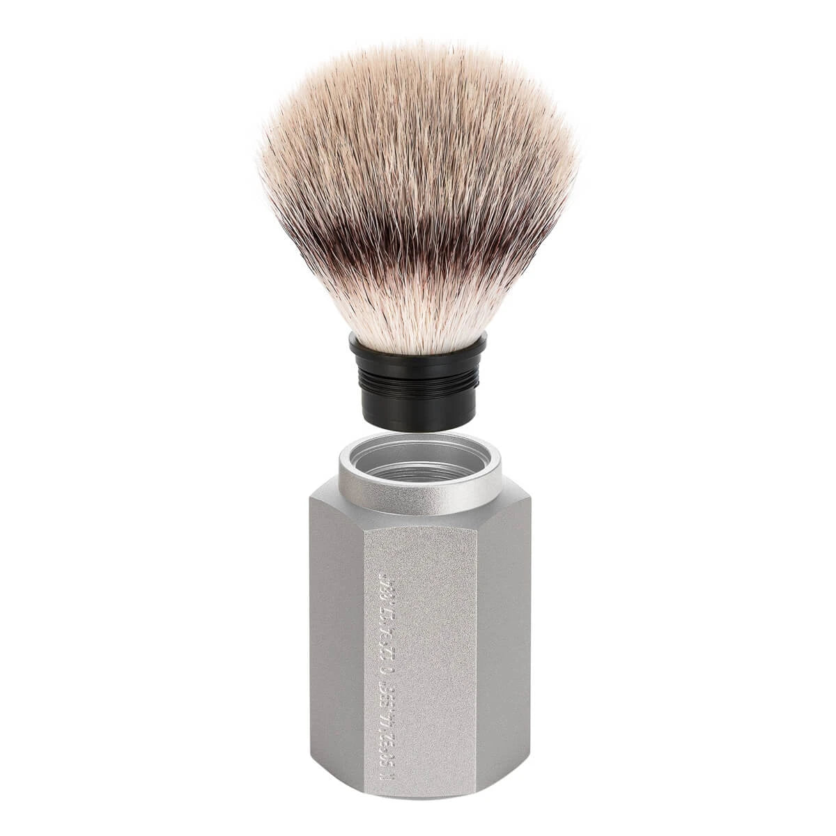 Mark Braun Silvertip Fibre® Rakborste, 21 mm, Hexagon, Silver Aluminium