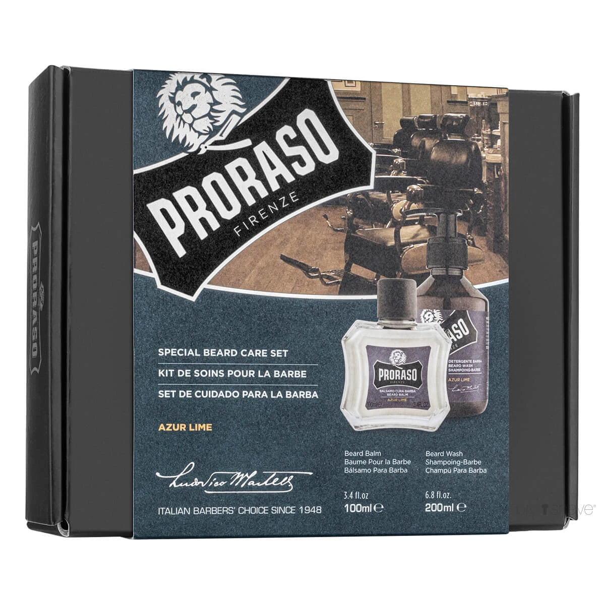 Presentask, Duo Pack, Skäggschampo & Skäggbalm, Azur Lime