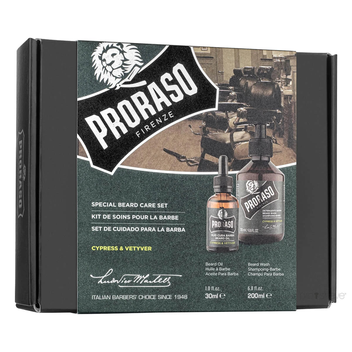 Presentask, Duo Pack, Skäggschampo & Skäggolja, Cypress & Vetiver