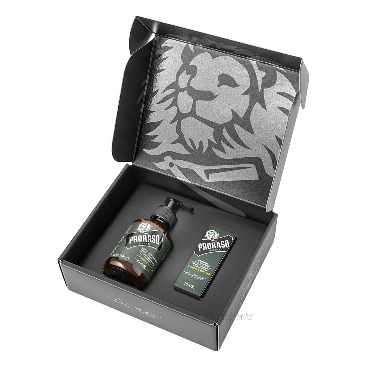 Presentask, Duo Pack, Skäggschampo & Skäggolja, Cypress & Vetiver