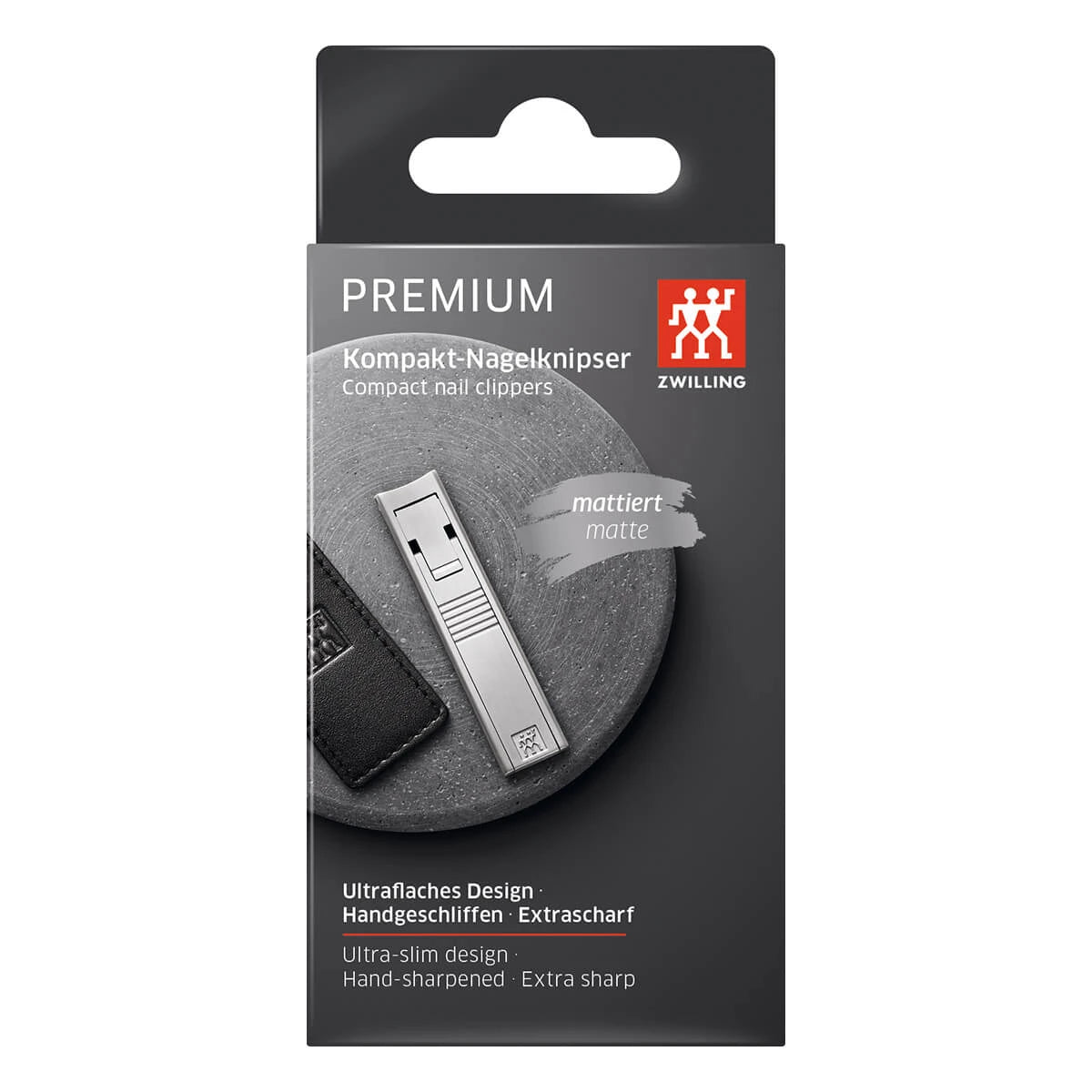 Nagelklippare i läderfodral