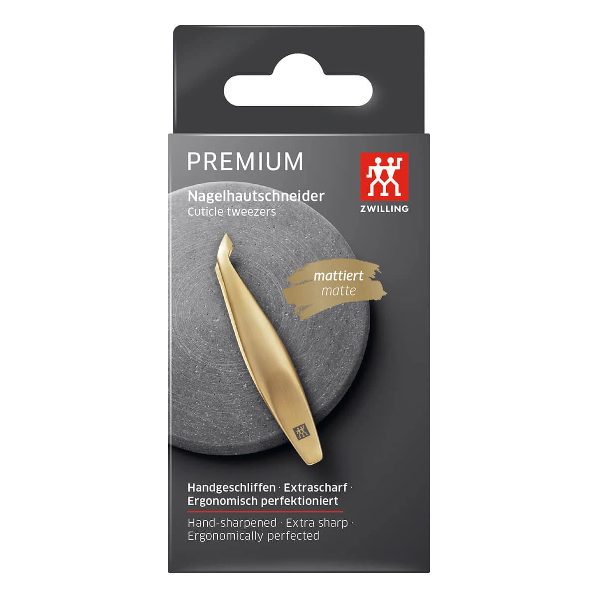 Pincett för nagelband, böjd, guld