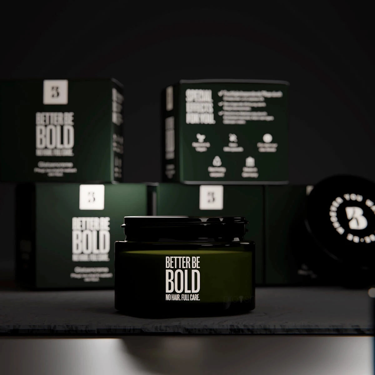 Återfuktande Bald Cream (0-3 mm.) - Matt Effect, 50 ml.