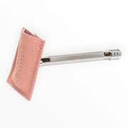 Bladskydd, rosa läder