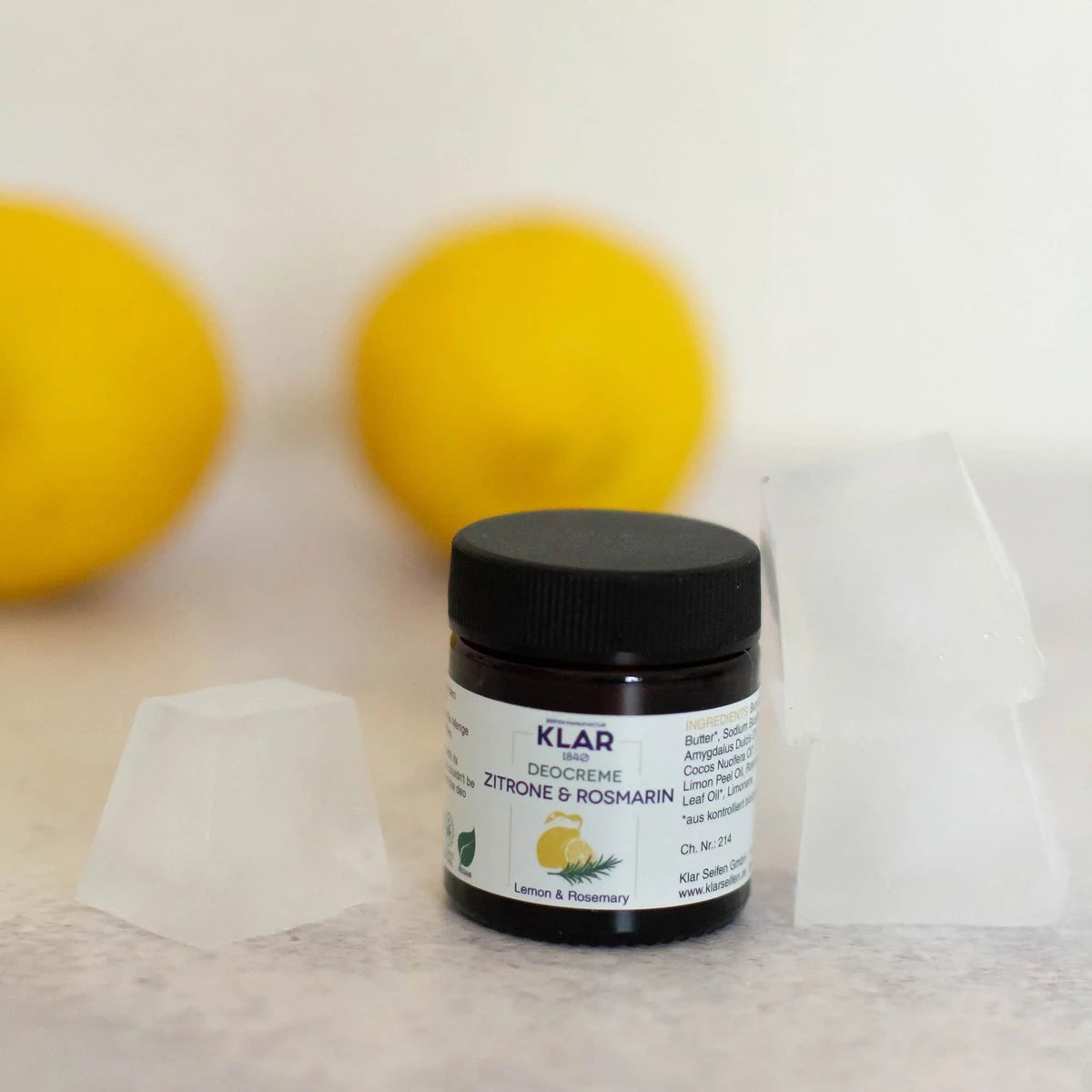 Deodorant Cream, Lemon & Rosemary, 30 ml