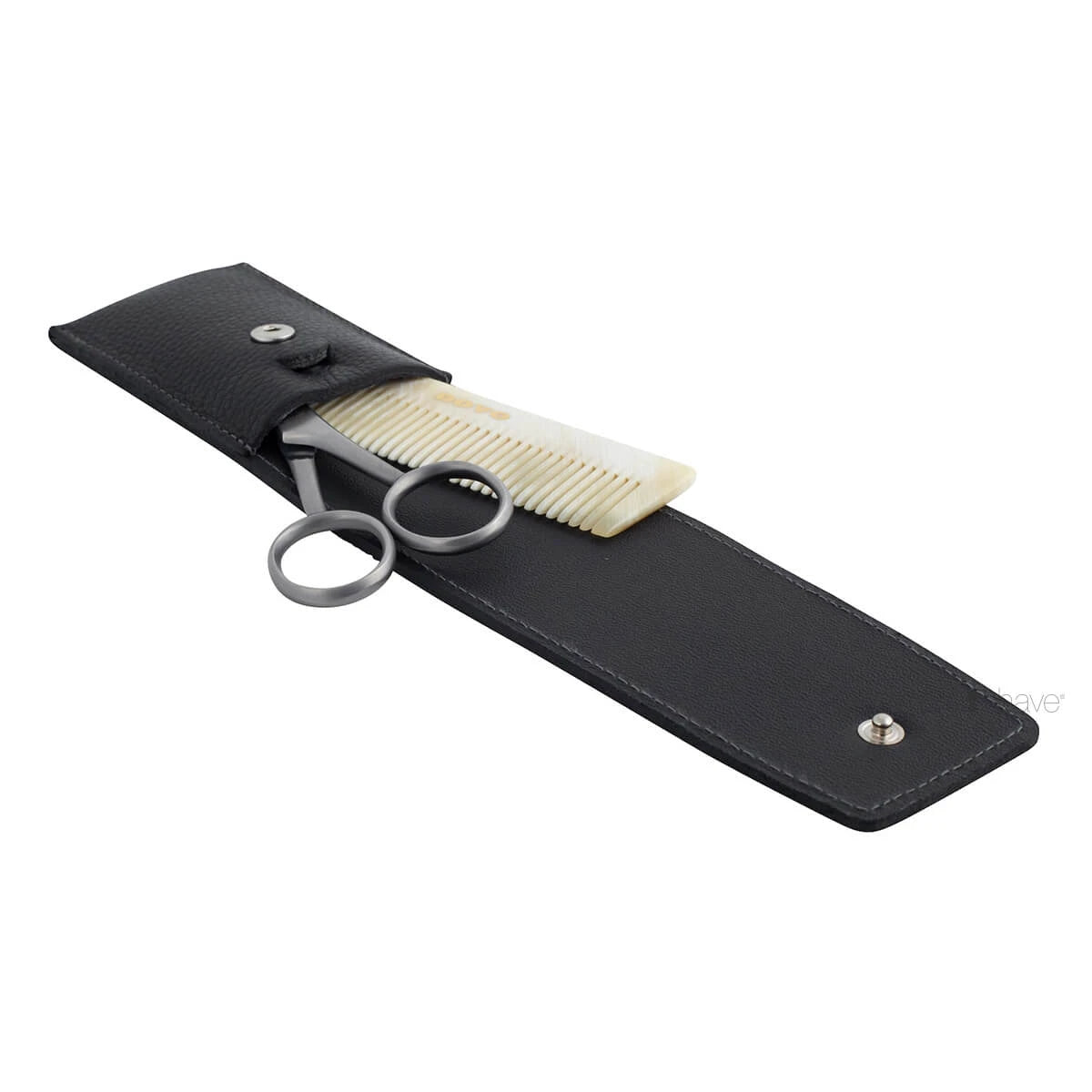 Beard & Grooming Set med 2 delar, Svart läder