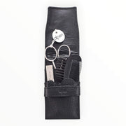 Grooming Set nr. 6893, 3 delar, svart läderfodral