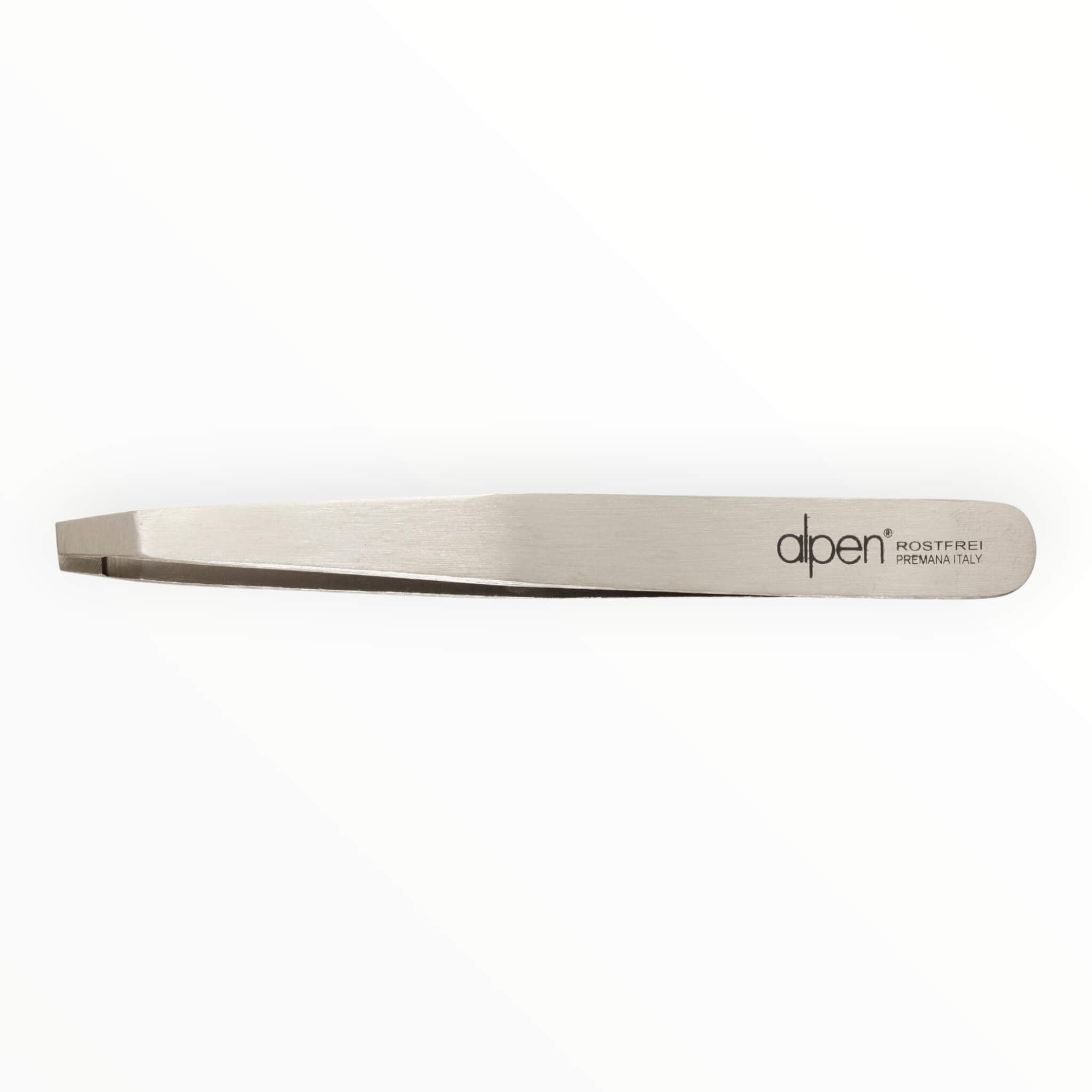 Pincett, platt, rostfritt stål, 10 cm.