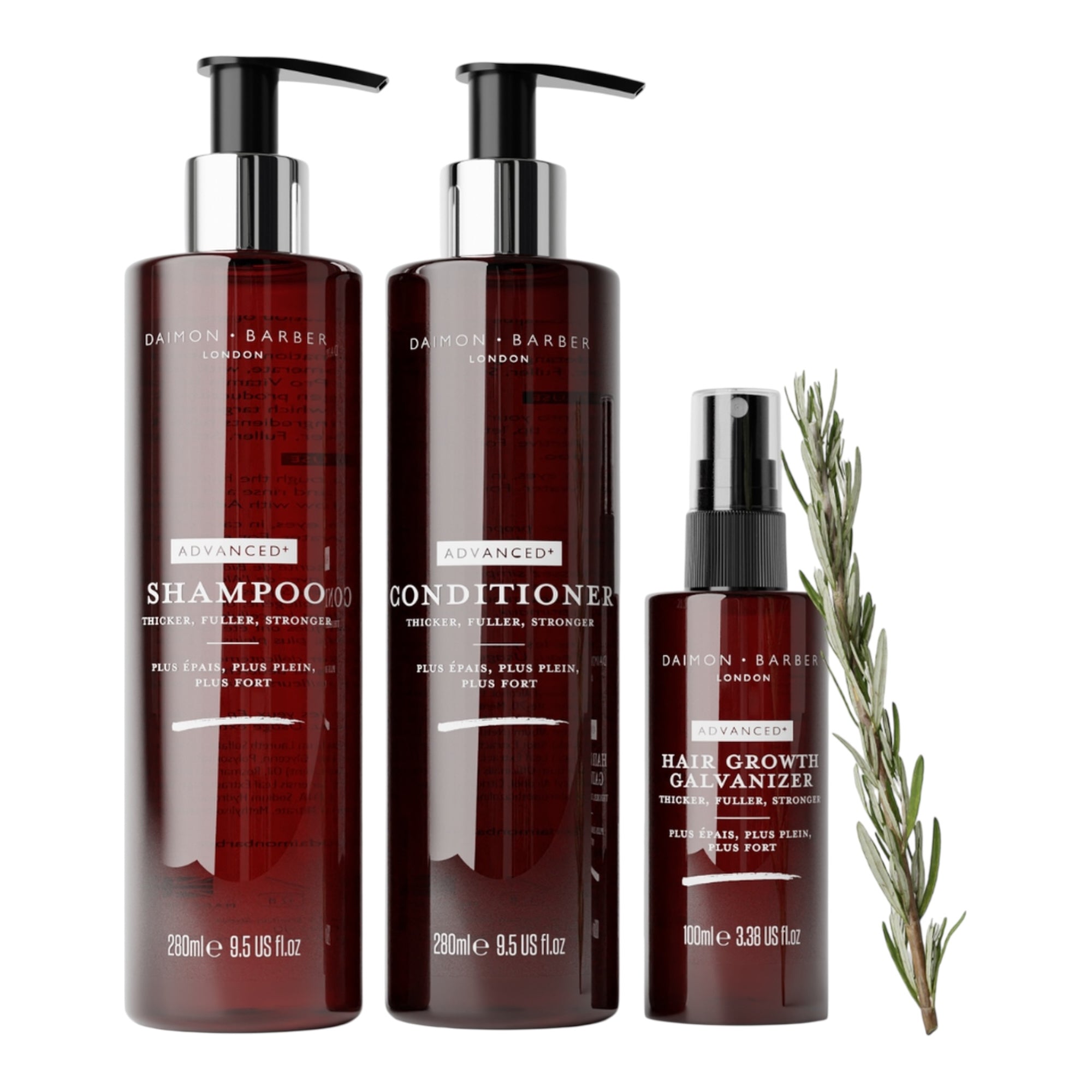 Advanced+ Trio, Schampo, Balsam & Galvaniserare för hårväxt