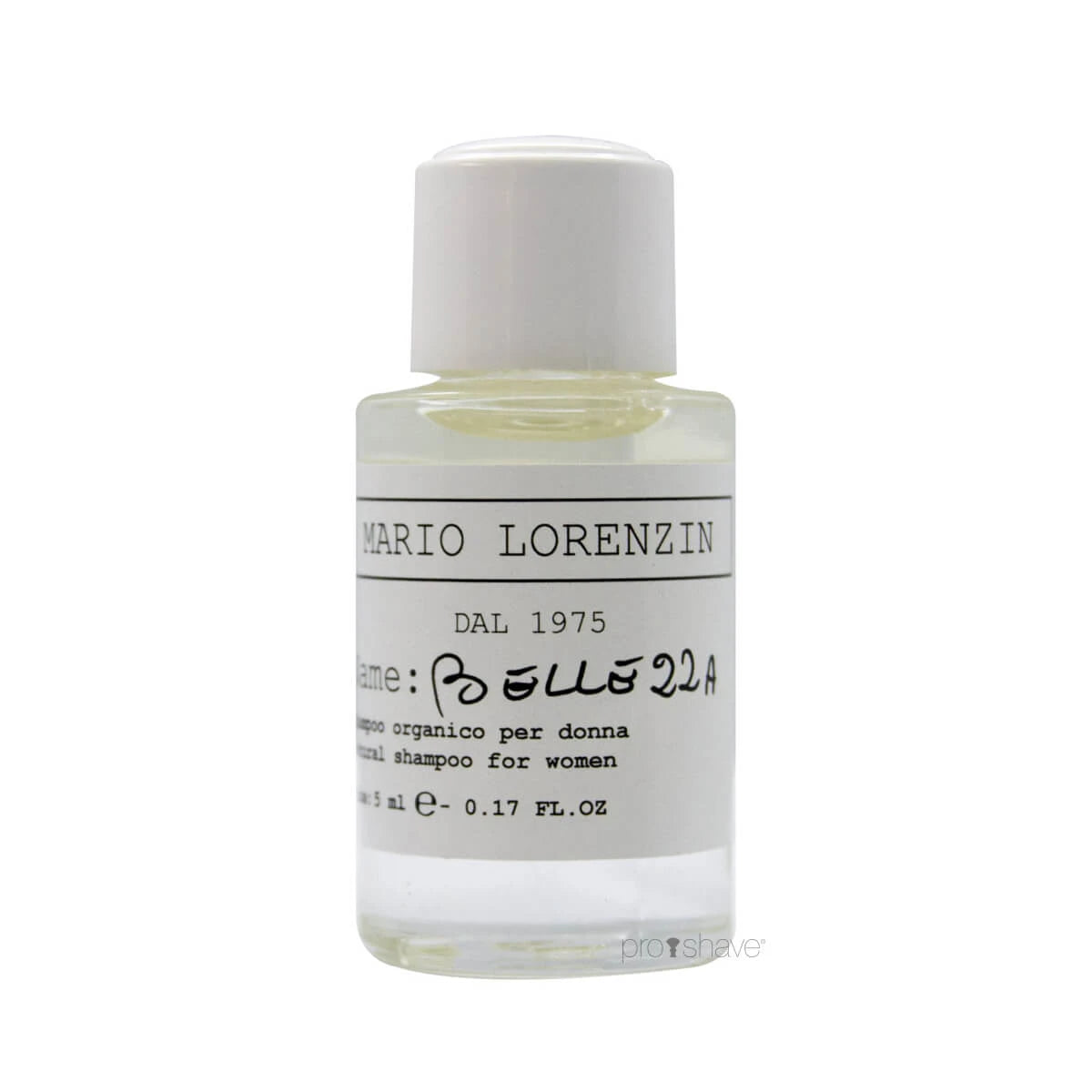 Naturligt Schampo, Bellezza, Kvinnor, Lyxigt prov, 5 ml.