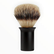 Rakborste, syntetisk silvertip, matt svart