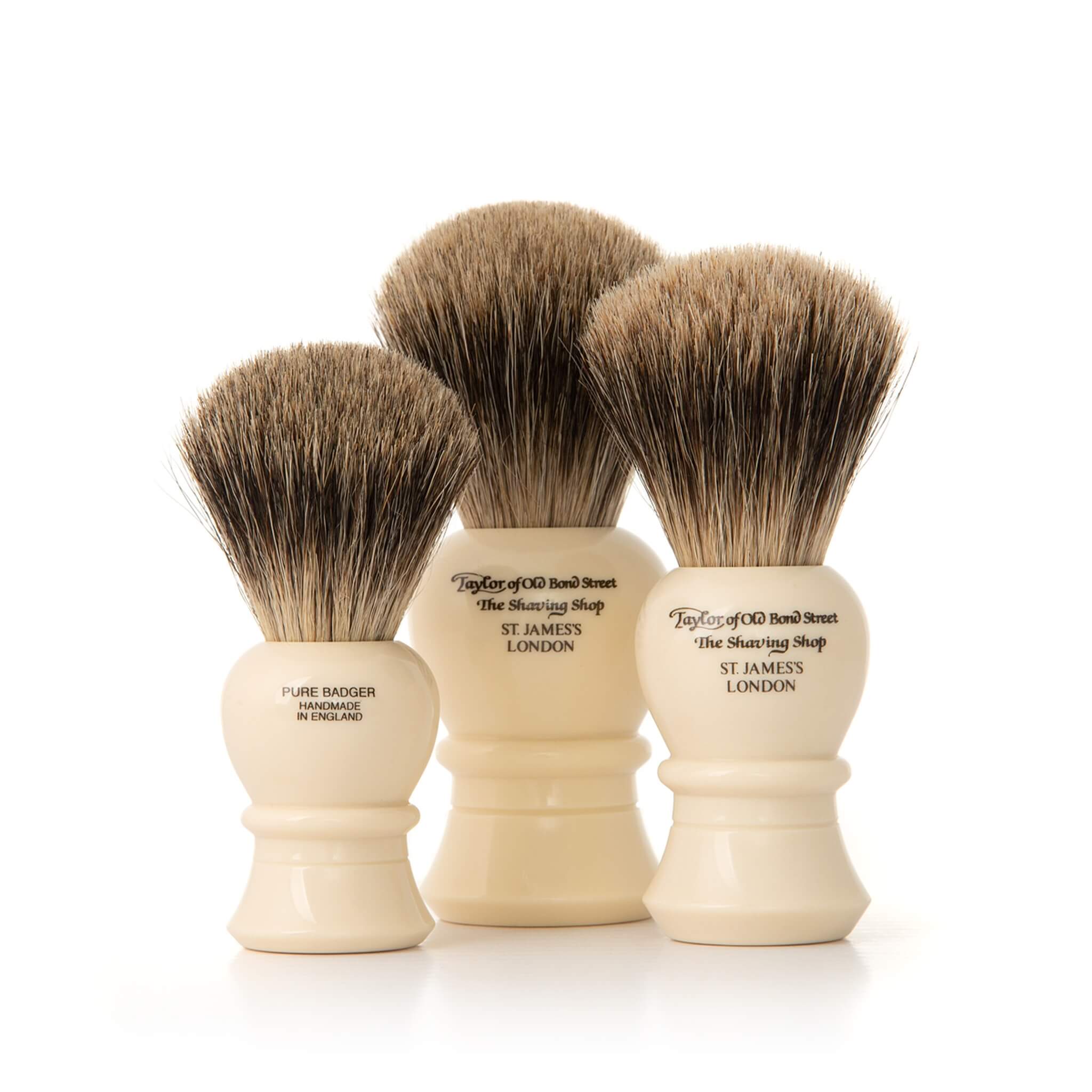 Rakborste, Pure Badger, Traditionell, M, Ivory