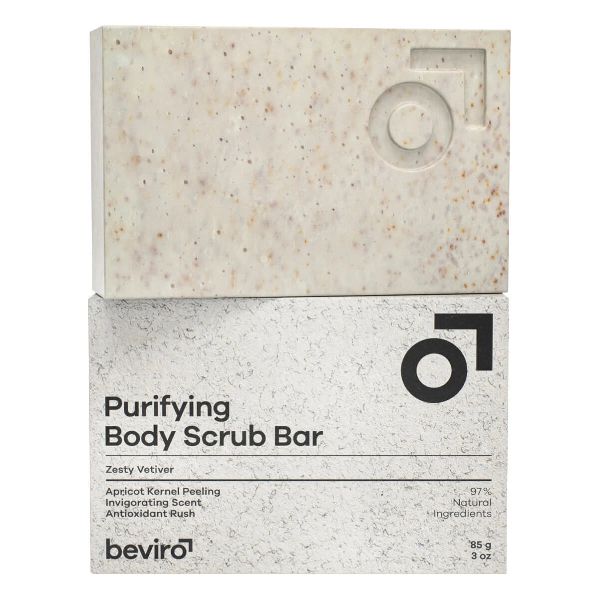 Purifying Body Scrub Bar, Zesty Vetiver, 135 g.