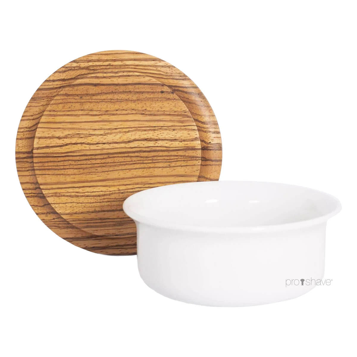 Limoges Porcelain skål med Raktvål och lock i zebrano