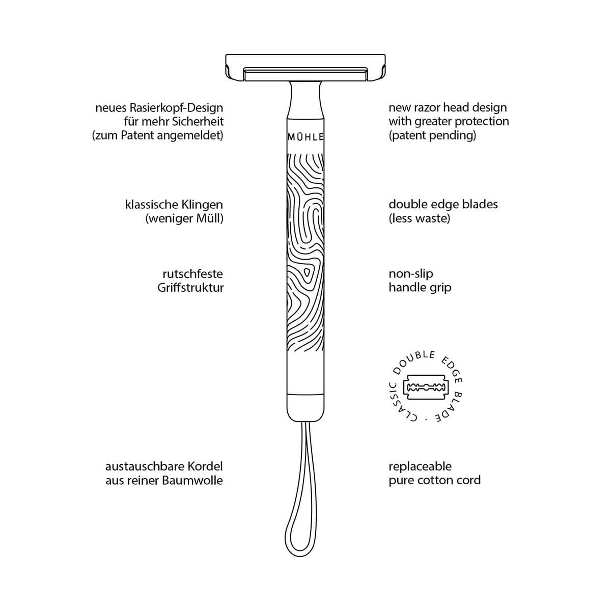 Säkerhetshyvel, Companion, Unisex, Rosegold