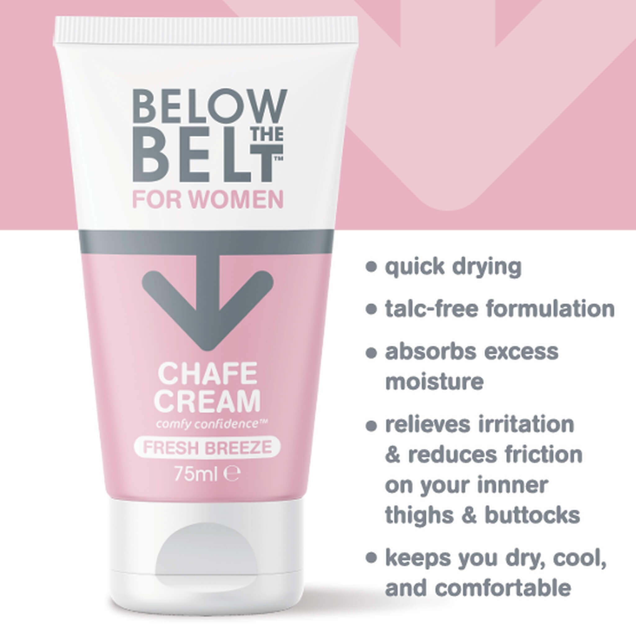 Anti Chaffing Cream - Kvinnor, Fresh Breeze, 75 ml.
