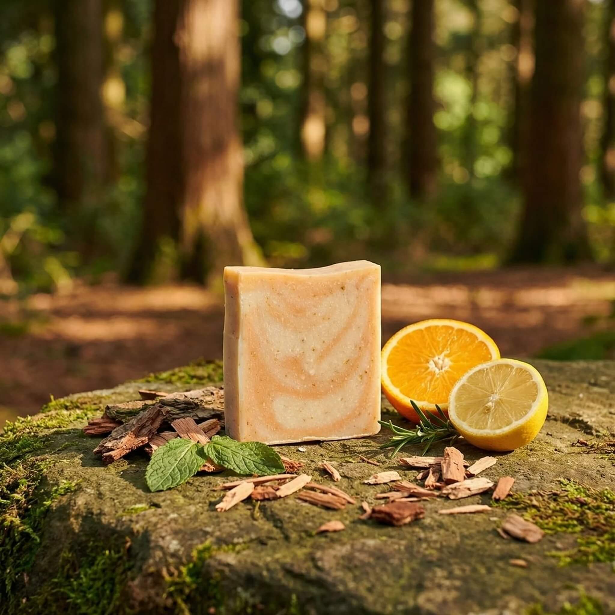 Tvål, Citrus Cedarwood Scrub, 135 g.