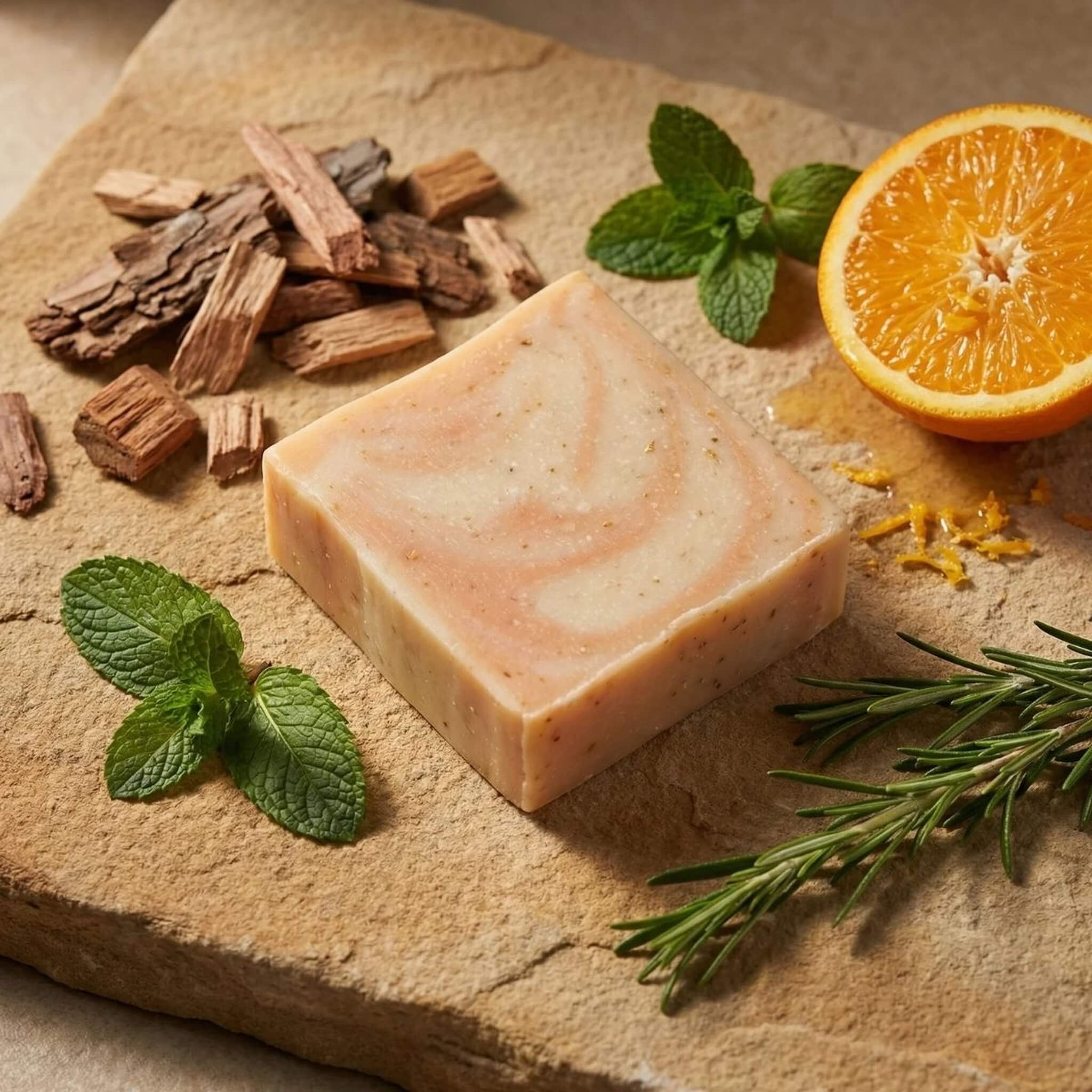 Tvål, Citrus Cedarwood Scrub, 135 g.