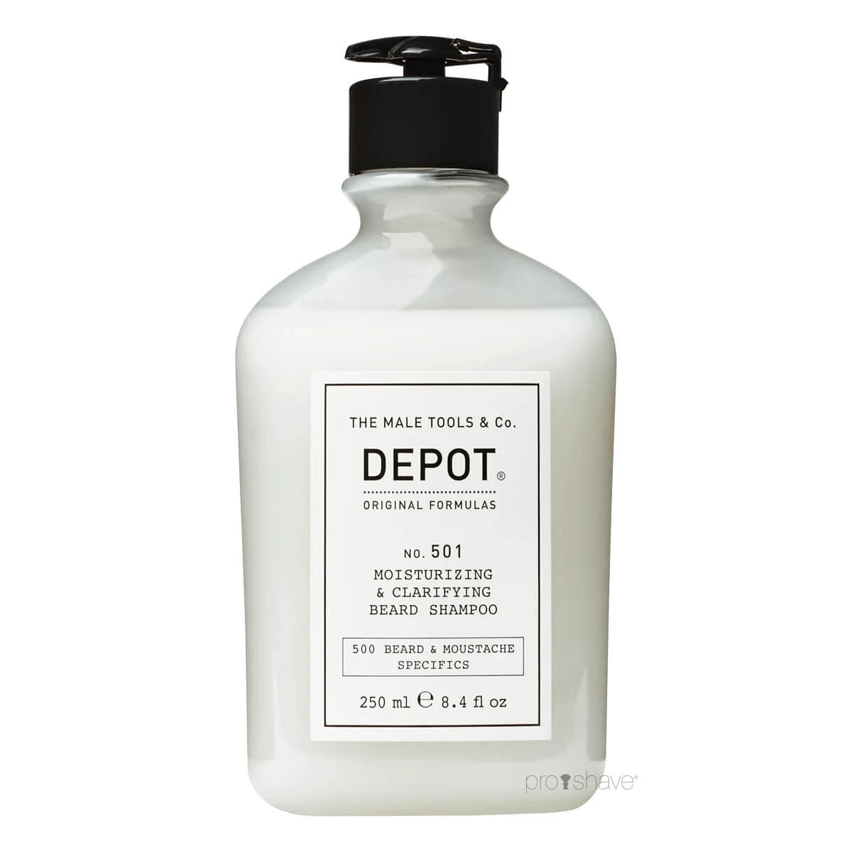 Återfuktande och klargörande Schampo för skägg, nr 501, 250 ml.