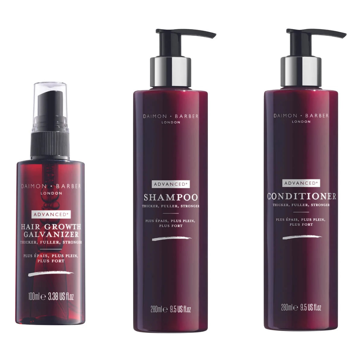 Advanced+ Trio, Schampo, Balsam & Galvaniserare för hårväxt
