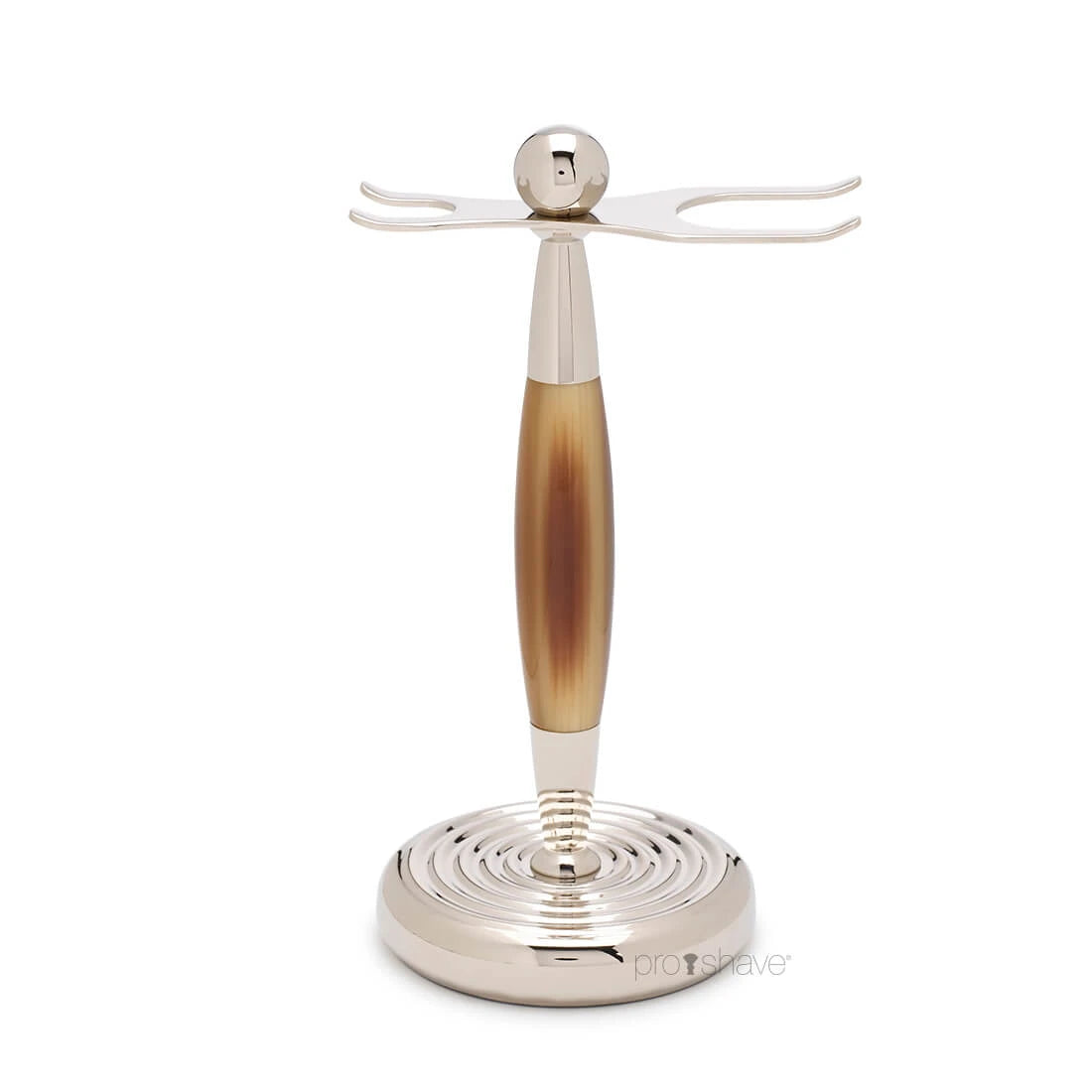 Rakset med Fusion Rakhyvel, Badger Borste och Hållare, Edwardian, Faux Horn