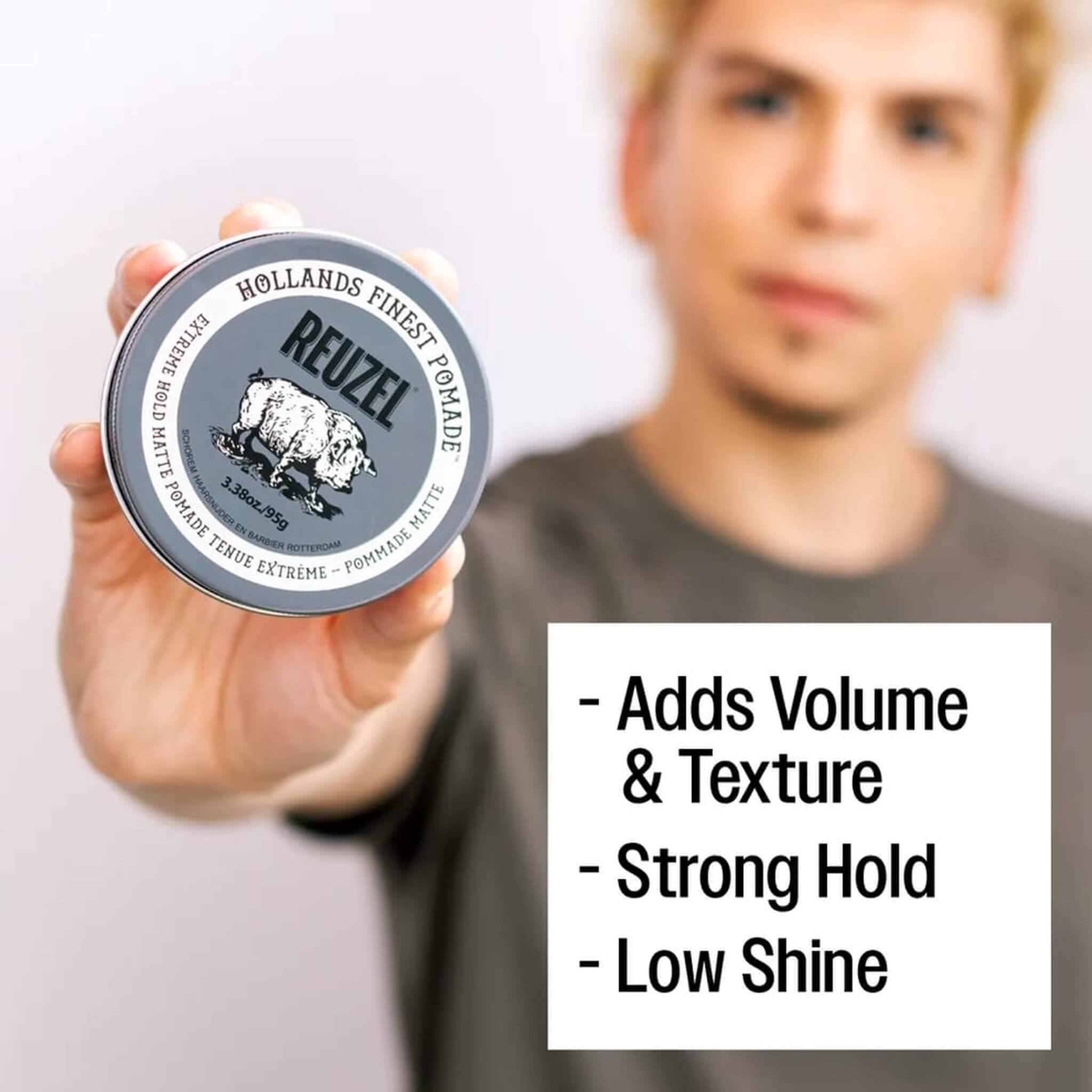 Grey Extreme Hold Matte Pomada, 95 g.