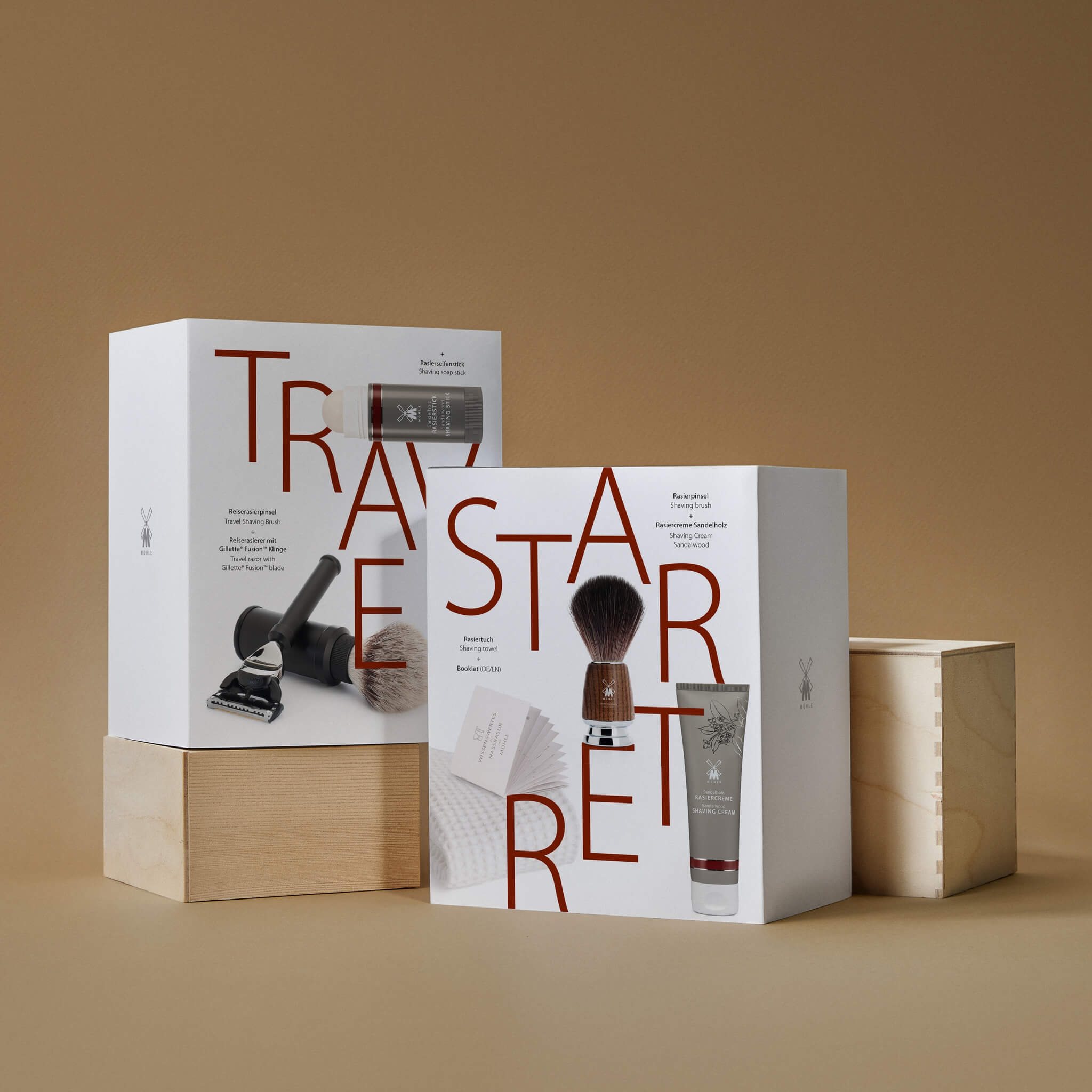 Presentaskar med Rakborste, Rakkräm och Rakhandduk, Starter