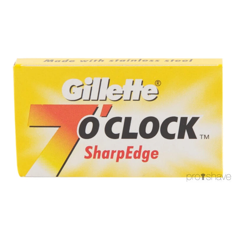 7 O'Clock SharpEdge Rakblad, Gul, 1 st, 20x5 st (100 st)