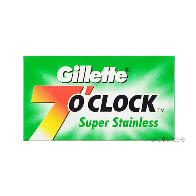 7 O'Clock Super Stainless Rakblad, Grön, 2x5 st (10 st)